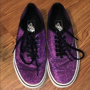 Purple glitter vans size 8